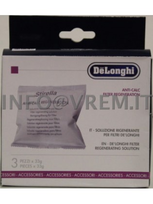 De Longhi - Confezione (3X33Gr) Anti-Calcalcare Soluzione Rigenerante Per Filtri 