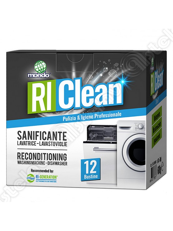 RIClean - Sanificante per lavatrici e lavastoviglie 12 buste da 50 grammi