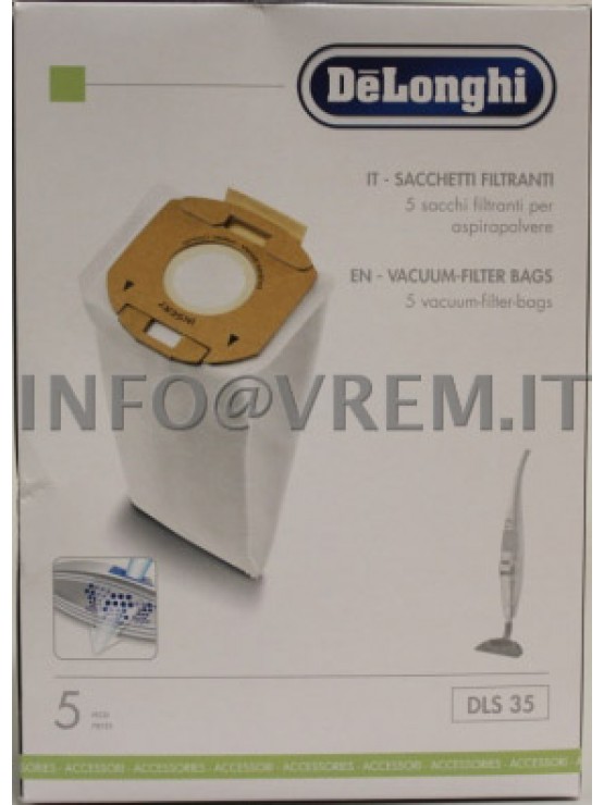 De Longhi - Confezione Dls35 5 Sacchetti µpor Xlf/Xlc