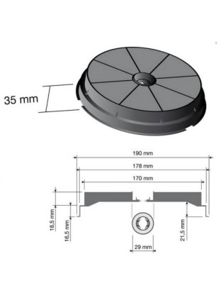 Filtro A Carbone Per Cappe Aspiranti LN2