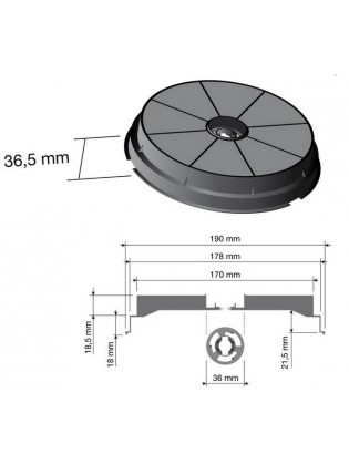 Filtro A Carbone Per Cappe Aspiranti Tecnowind