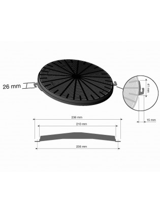 Filtro Carbone Best 21 Cm 2 Agganci