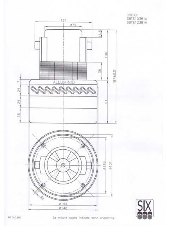 Motore 1200W pacco 38 D.146