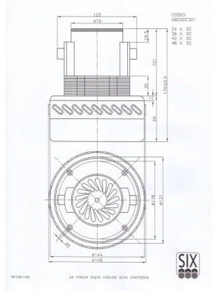 Motore 400W 24V pacco 30 D.148