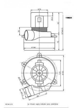 Motore 450 W 36V pacco 30 bypass bistadio tangenziale