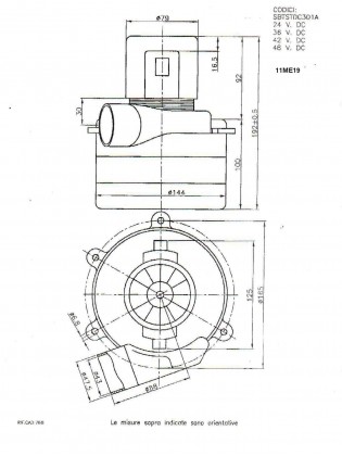 Motore 450W 24V pacco 30