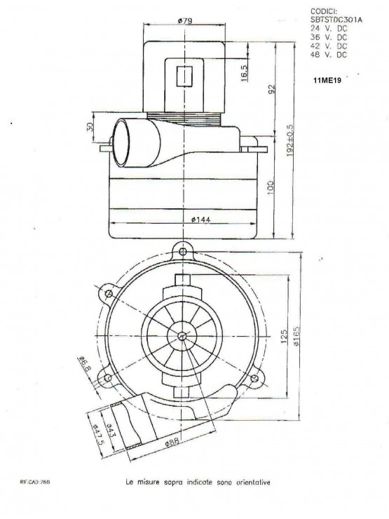 Motore 450W 24V pacco 30