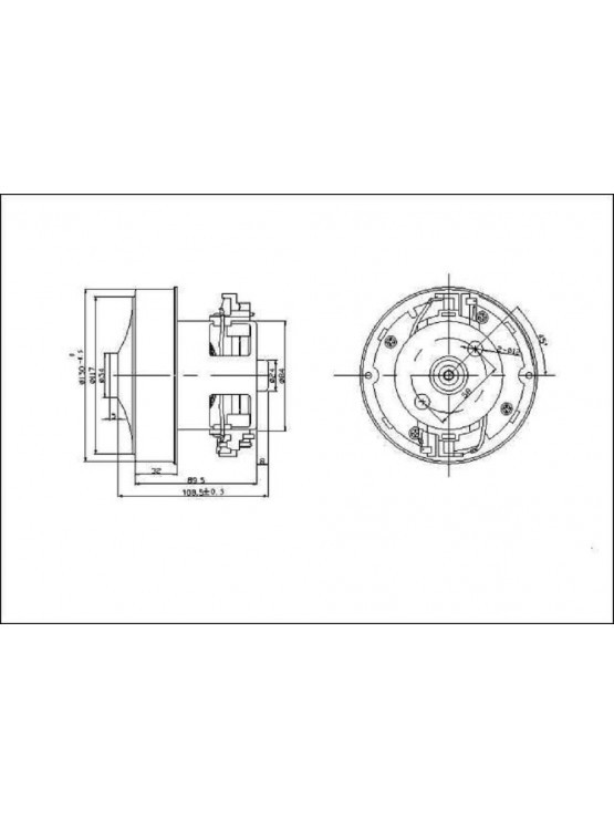 Motore aspirapolvere SAMSUNG con codolino 1400 W D.130