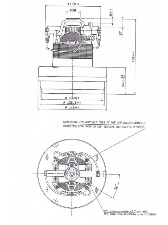 Motore Universal Alfatec pacco 30 D.146