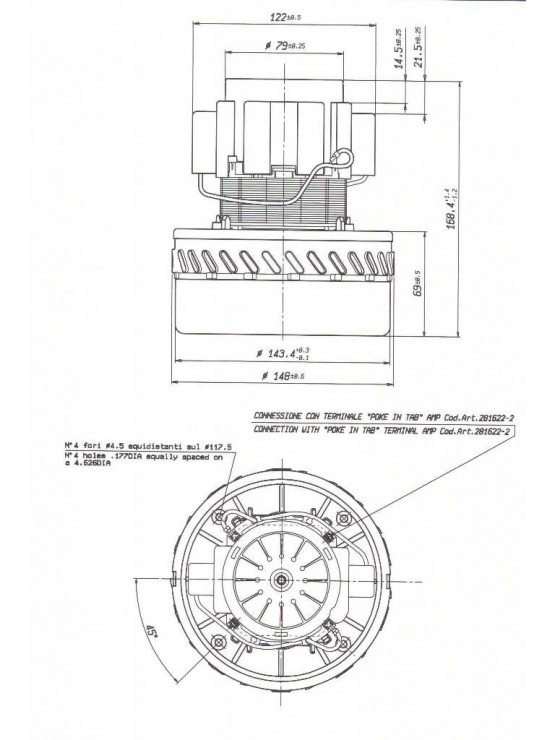 Motore Universal Alfatec pacco 30 D.148